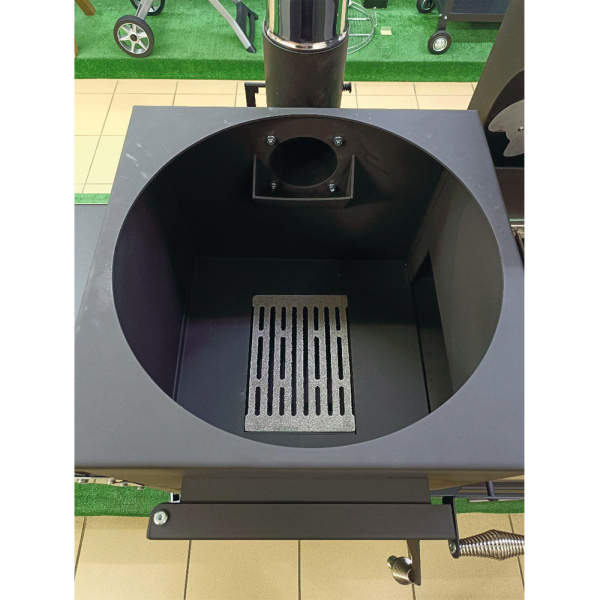 Печь-мангал ОКТАНТ 12 на колесах с крышкой-гриль из нерж. стали и решетками 