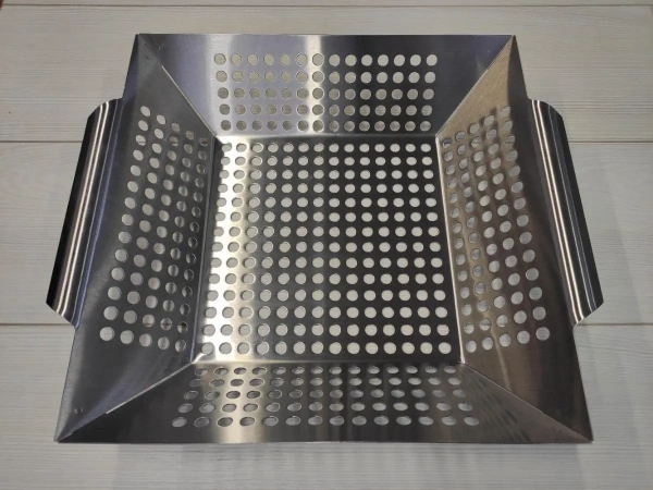 Перфорированный противень для гриля, квадратный из нерж. стали