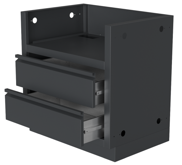 Тумба-основание 86 см гриля BILEX-485 c 2-мя ящиками