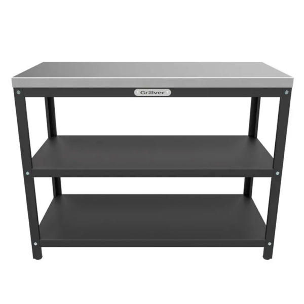 Стол металлический 112x50x85см, столешница из нерж. стали 