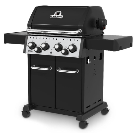 Газовый гриль BROIL KING Crown 490, 4 горелки, боковая конфорка, задняя горелка