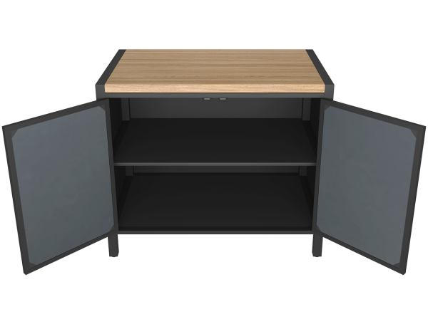 Тумба ПРОТЕЙ К-3 столешница из ДСП, фасад фактурный металл