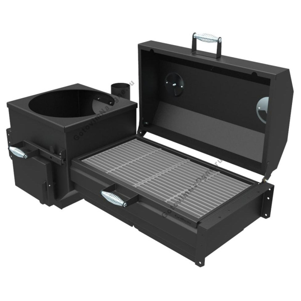 Крышка-Гриль с чугунной решеткой "ИСКАНДЕР 360 NEW" 