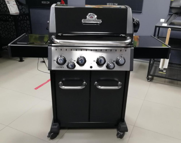 Газовый гриль BROIL KING Crown 490, 4 горелки, боковая конфорка, задняя горелка