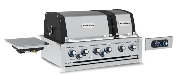 Встраиваемый газовый гриль BROIL KING Imperial QS 690 BL, управление iQue