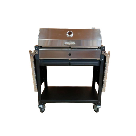 Мангал ДИОН 700 на колесах с крышкой-гриль из нерж. стали и решетками