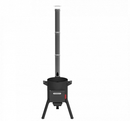 Печь под казан 12л "Берель 400К", с дымоходом из нерж. стали
