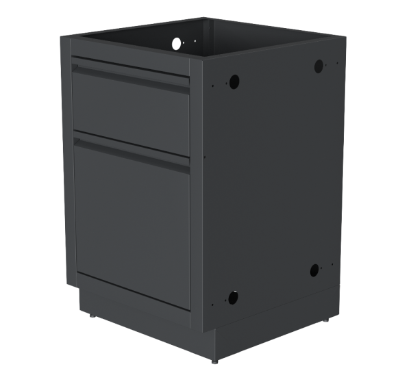 Тумба для мусора с держателем бумажных полотенец 