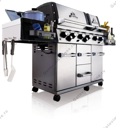 Газовый гриль BROlL KING Imperial S 690 IR с вертелом и ИК конфоркой