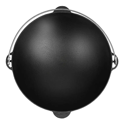 Казан чугунный 32 литра с алюминиевой крышкой и дужкой (Гардарика)