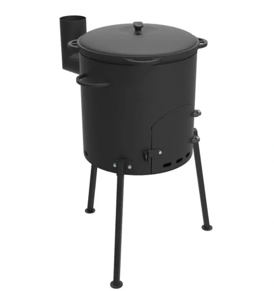 КОМПЛЕКТ: Печь "Кайзер-12Т" + Казан 10л. с дужкой (Татарстан)