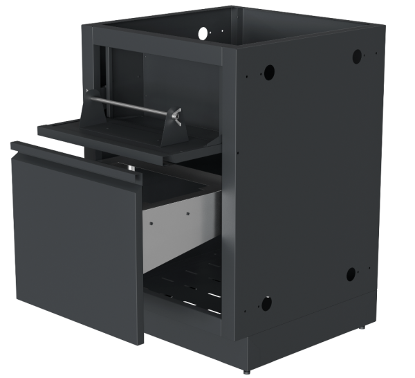 Тумба 61 см для мусора с держателем бумажных полотенец