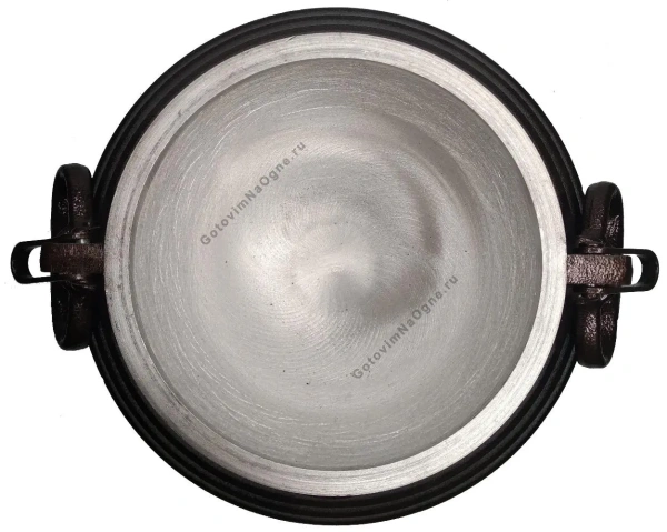 Афганский казан двухцветный с ручками, алюминиевый, 15л.