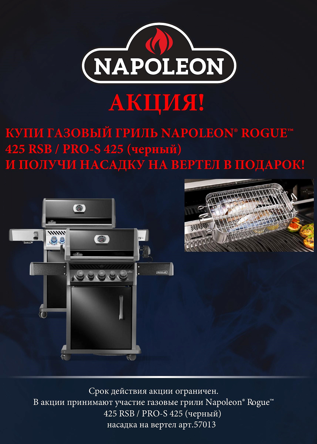 Подарки при покупке газовых грилей Napoleon