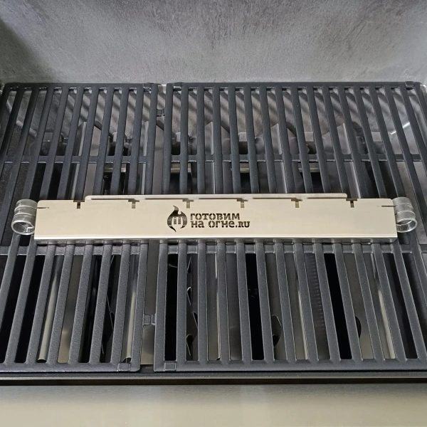 Шашлычный набор "Готовим на огне" для грилей, 6 шампуров, нерж. сталь 
