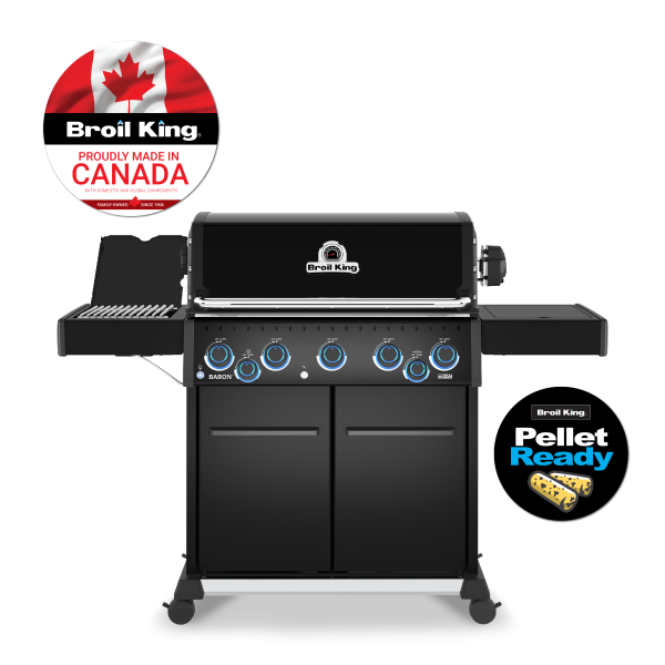 Газовый гриль BROIL KING Baron 590 IRX Shadow с возможностью установки пеллетного модуля (Pellet Ready)