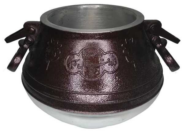 Афганский казан двухцветный с ручками, алюминиевый, 8л.