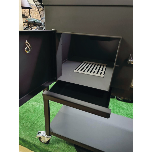 Печь-мангал ОКТАНТ 12 на колесах с крышкой-гриль из нерж. стали и решетками 