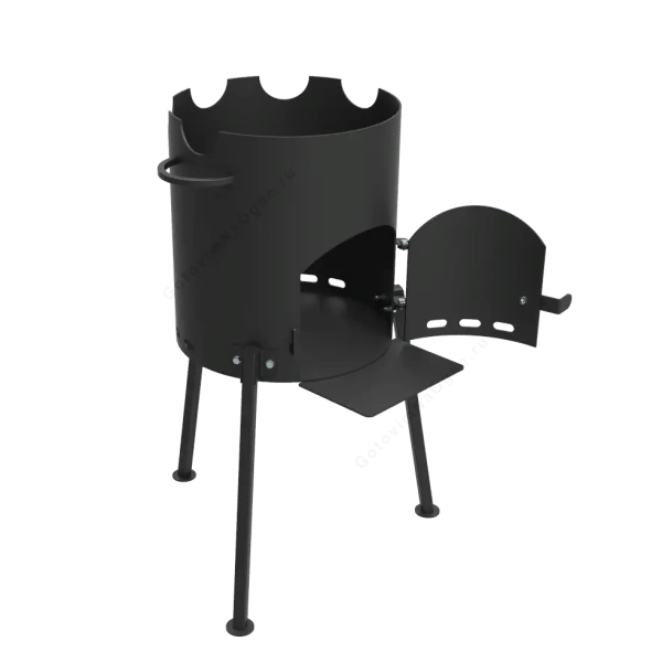 КОМПЛЕКТ: Печь "Кайзер-8Д" + Казан 8л Гардарика с алюм. крышкой и дужкой