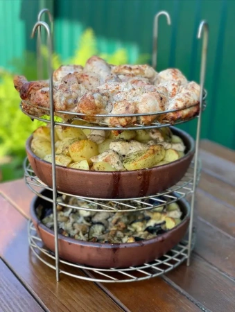 Кеци (керамическая сковорода) средняя 21см. "Готовим на огне"