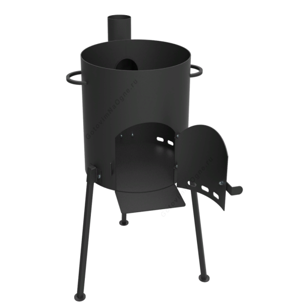 КОМПЛЕКТ: Печь "Кайзер-12Т" + Казан 12л Гардарика с чугунной крышкой и дужкой