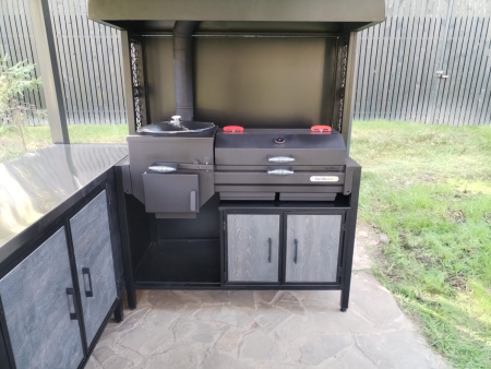 Тумба ПРОТЕЙ К-3 столешница из ДСП, фасад фактурный металл