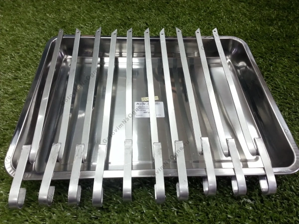 Противень для шашлыка из нерж. стали 30х40см.