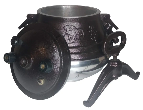 Афганский казан двухцветный с ручками, алюминиевый, 10л.