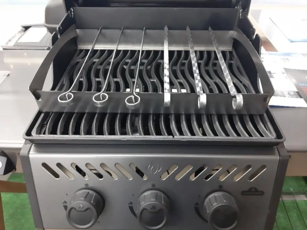 Шашлычный набор "Готовим на огне" для грилей, 6 шампуров, нерж. сталь 