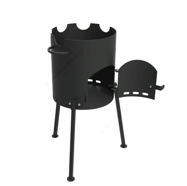 КОМПЛЕКТ: Печь "Кайзер-8Д" + Казан 8л Гардарика с алюм. крышкой и дужкой