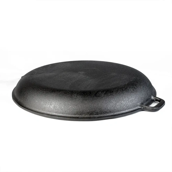 Казан чугунный 8 литров с чугунной КРЫШКОЙ-СКОВОРОДКОЙ и дужкой (Гардарика)