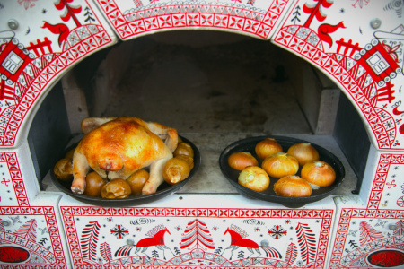 Дровяная русская печь (Жарушка) "Мезенская"