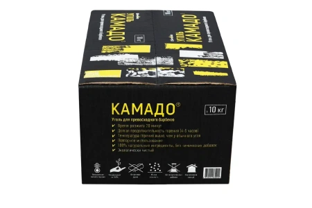 Уголь "КАМАДО" 10кг. в брикетах KAMADO