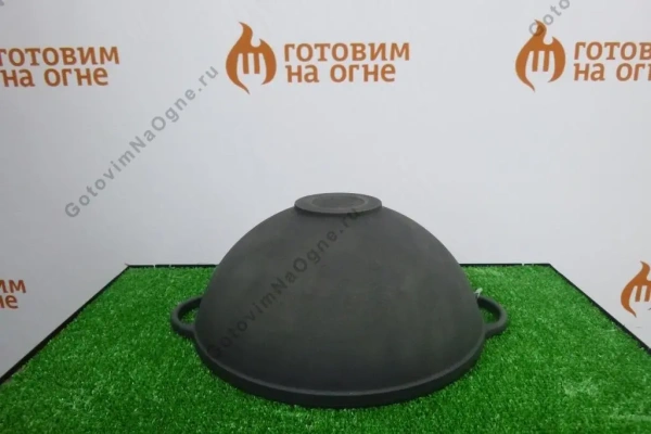 Казан 5,5л чугунный с чугунной крышкой, СИТОН