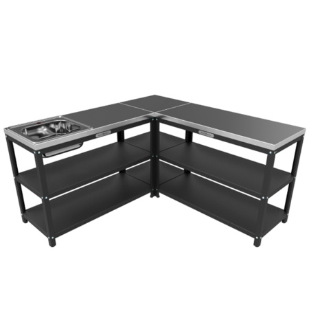 Стол металлический 112x50x85см, столешница из нерж. стали 