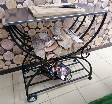 Стол-дровница для тандыра и мангала, 39х79х83см