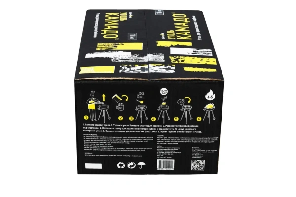 Уголь "КАМАДО" 10кг. в брикетах KAMADO