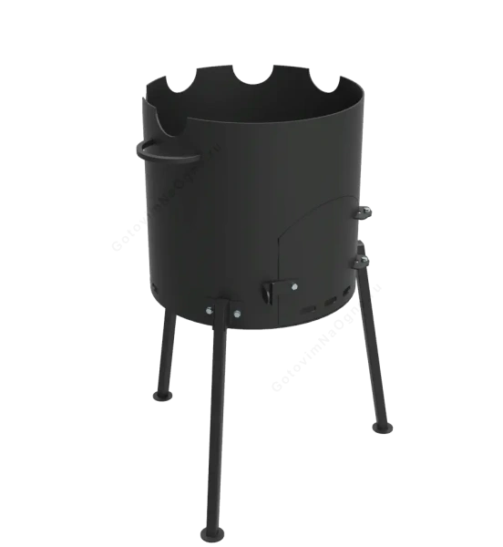 КОМПЛЕКТ: Печь "Кайзер-12Д" + Казан 12л Гардарика с алюм. крышкой и дужкой