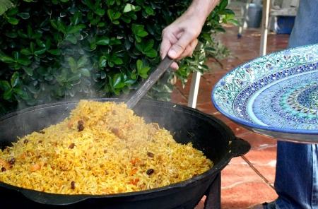 Казан 22 литра чугунный с алюминиевой крышкой (Узбекистан)