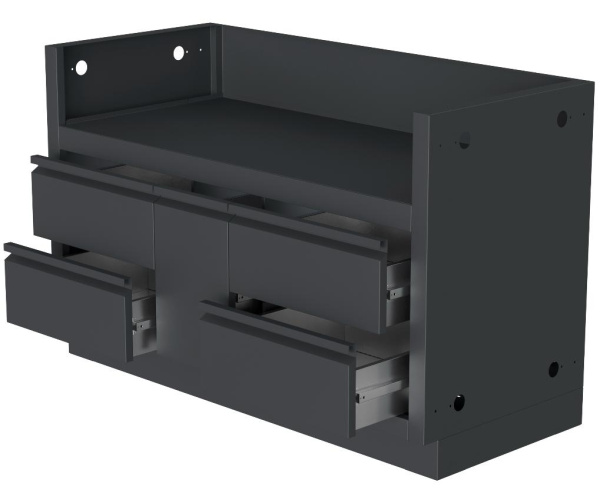 Тумба-основание 102 см гриля BIG-38 c 5-ю выдвижными ящиками