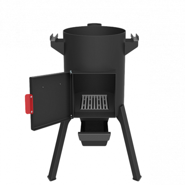 КОМПЛЕКТ: Печь "Берель 400К" + Казан 12л Гардарика с чугунной крышкой и дужкой"