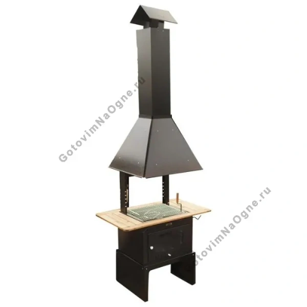 Дровяной пристенный гриль SUOMI GRILL с комплектом труб