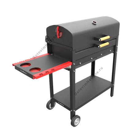 Гриль-мангал "Редлайнер" с ВЫСОКОЙ крышкой и решеткой барбекю