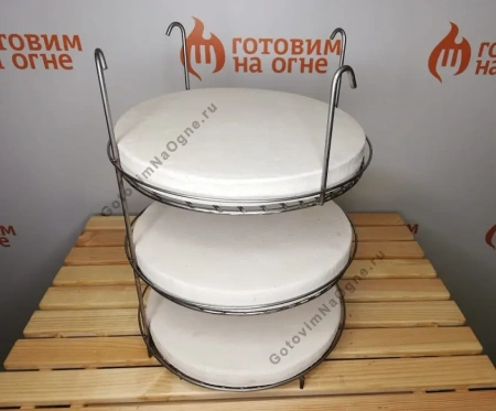 Керамический камень для выпечки в тандыре 28см.