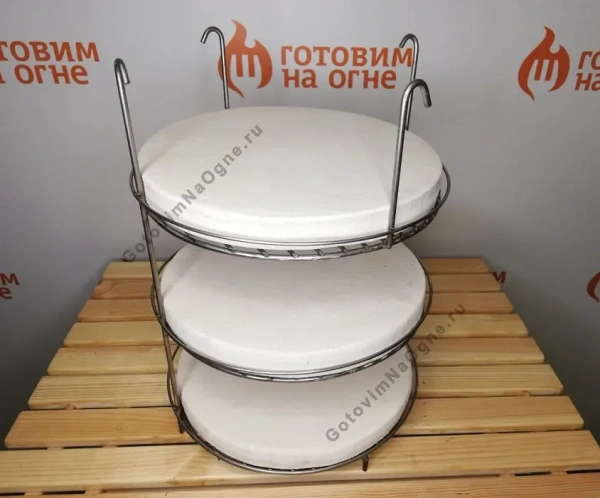 Керамический камень для выпечки в тандыре 28см.