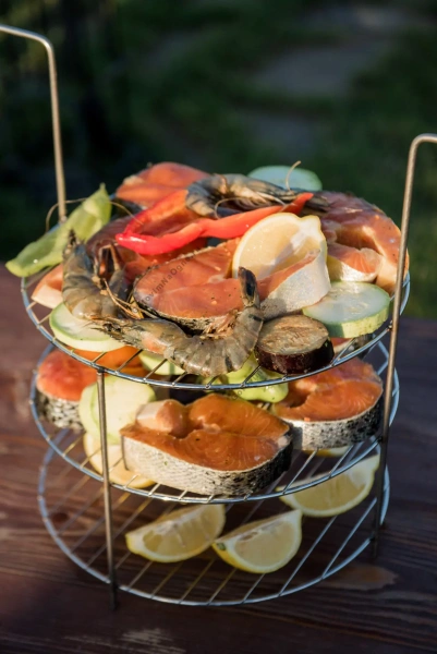 Этажерка с бортиками 3-х ярусная, Большая