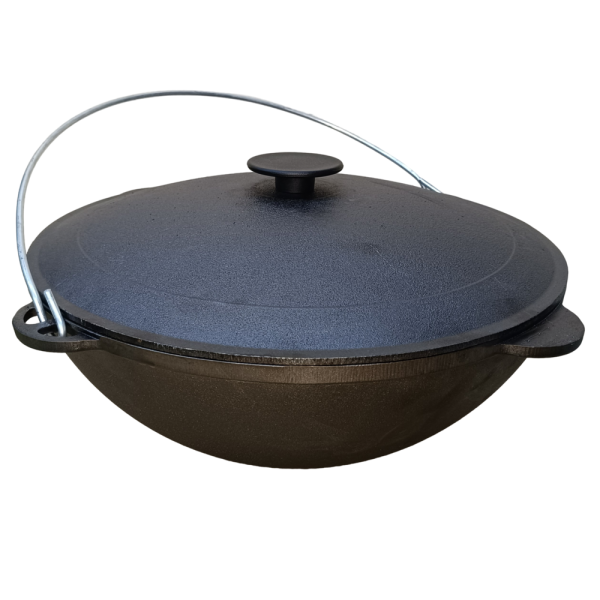 КОМПЛЕКТ: Печь "Кайзер-12Т" + Казан 12л Гардарика с чугунной крышкой и дужкой