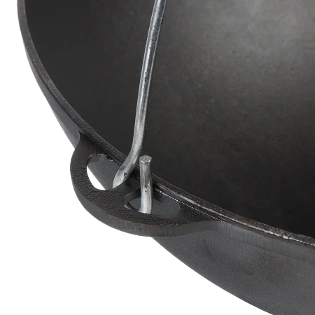 Казан чугунный 22 литра с алюминиевой крышкой и дужкой (Гардарика)