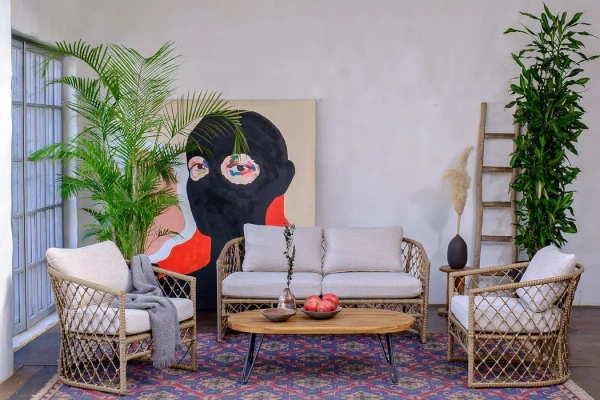 Диванная группа из искусственного ротанга CHARLOTTE