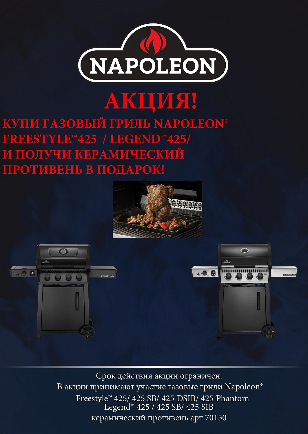Подарки при покупке газовых грилей Napoleon